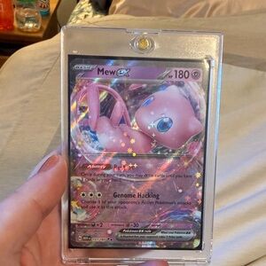 Pokemon Mew EX Card with Pink and Purple Accents